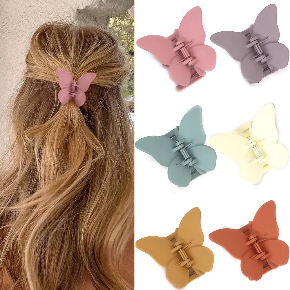 NAISIER Butterfly Hair Clips - 2.7 inch Claw Clips for Thick, Cute Hair Accessories for Women and... | Amazon (US)