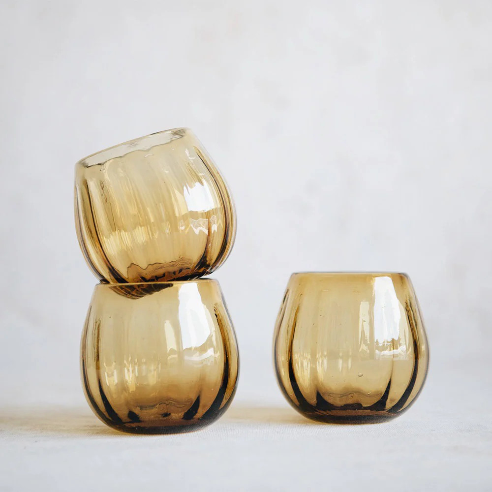 Shorty Recycled Glass - Fluted Amber | Roan Iris