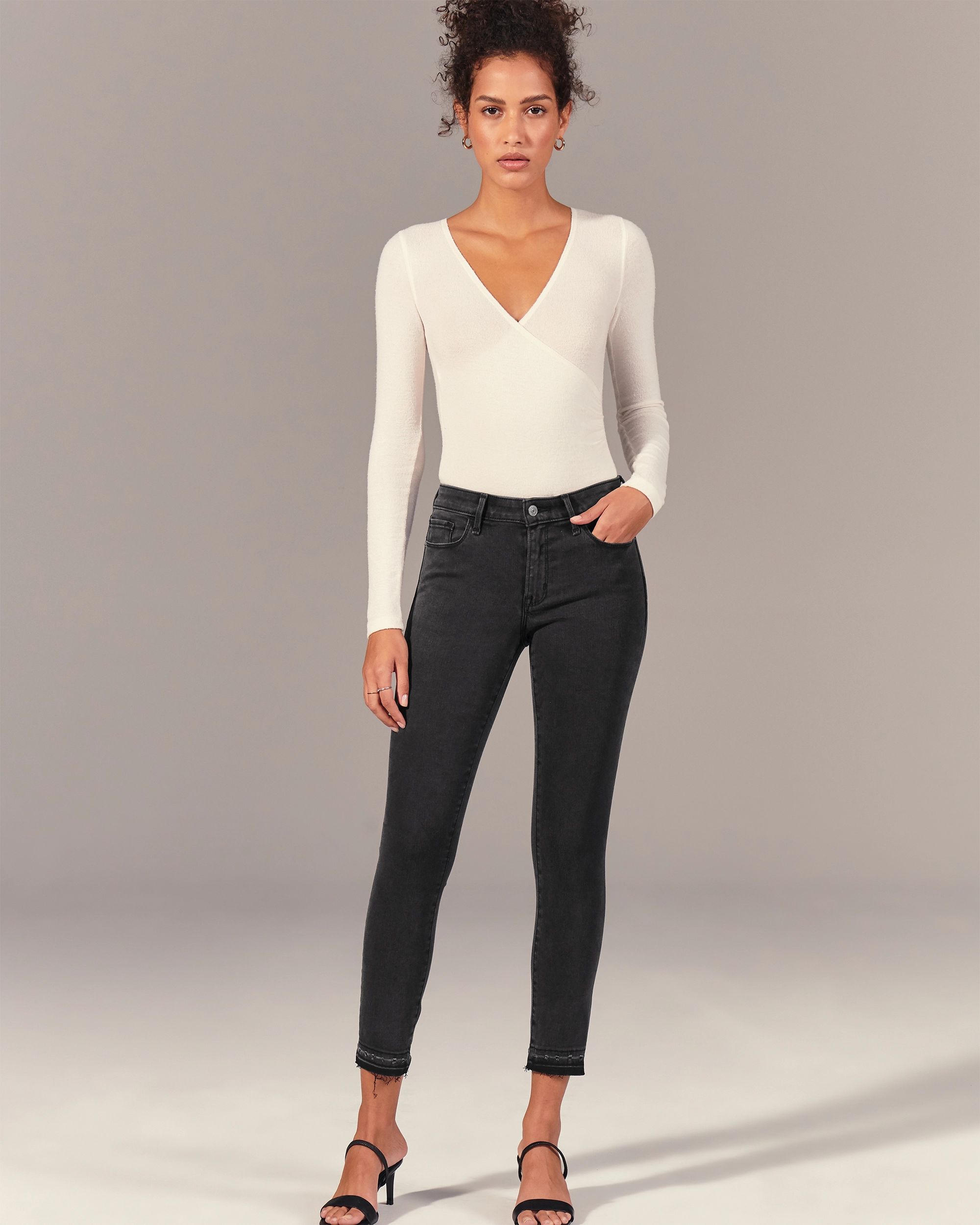 Mid Rise Super Skinny Ankle Jeans | Abercrombie & Fitch (US)