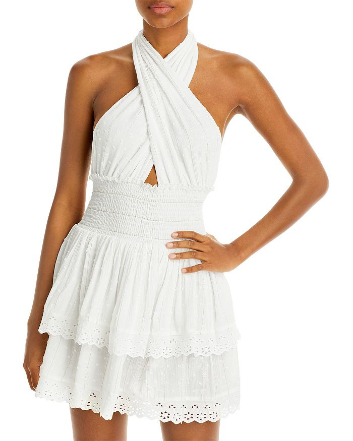 Nora Textured Halter Swim Cover-Up Dress | Bloomingdale's (US)