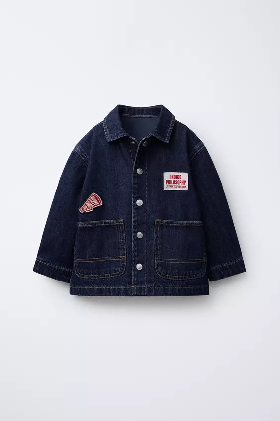 DENIM JACKET WITH PATCHES | Zara UK