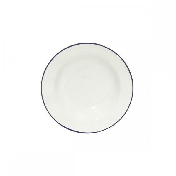 Beja Ceramic Stoneware Plate, Set of 6 - White & Blue | Scout & Nimble
