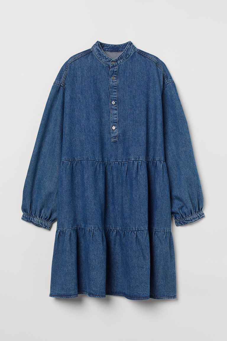 H & M - Short Denim Dress - Blue | H&M (US + CA)