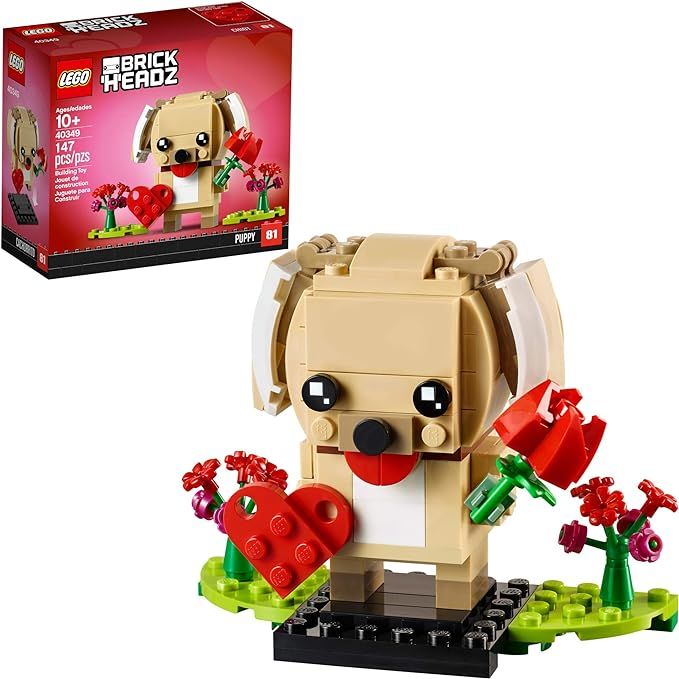 LEGO BrickHeadz 40349 Valentine's Puppy Building Kit (147 Pieces) | Amazon (US)