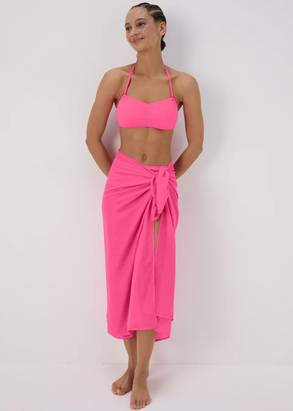 Bright Pink Maxi Sarong - One Size | Matalan (UK)