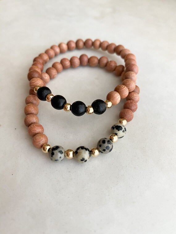 Delicate  the ava  black & leopard  rosewood stack | Etsy | Etsy (US)