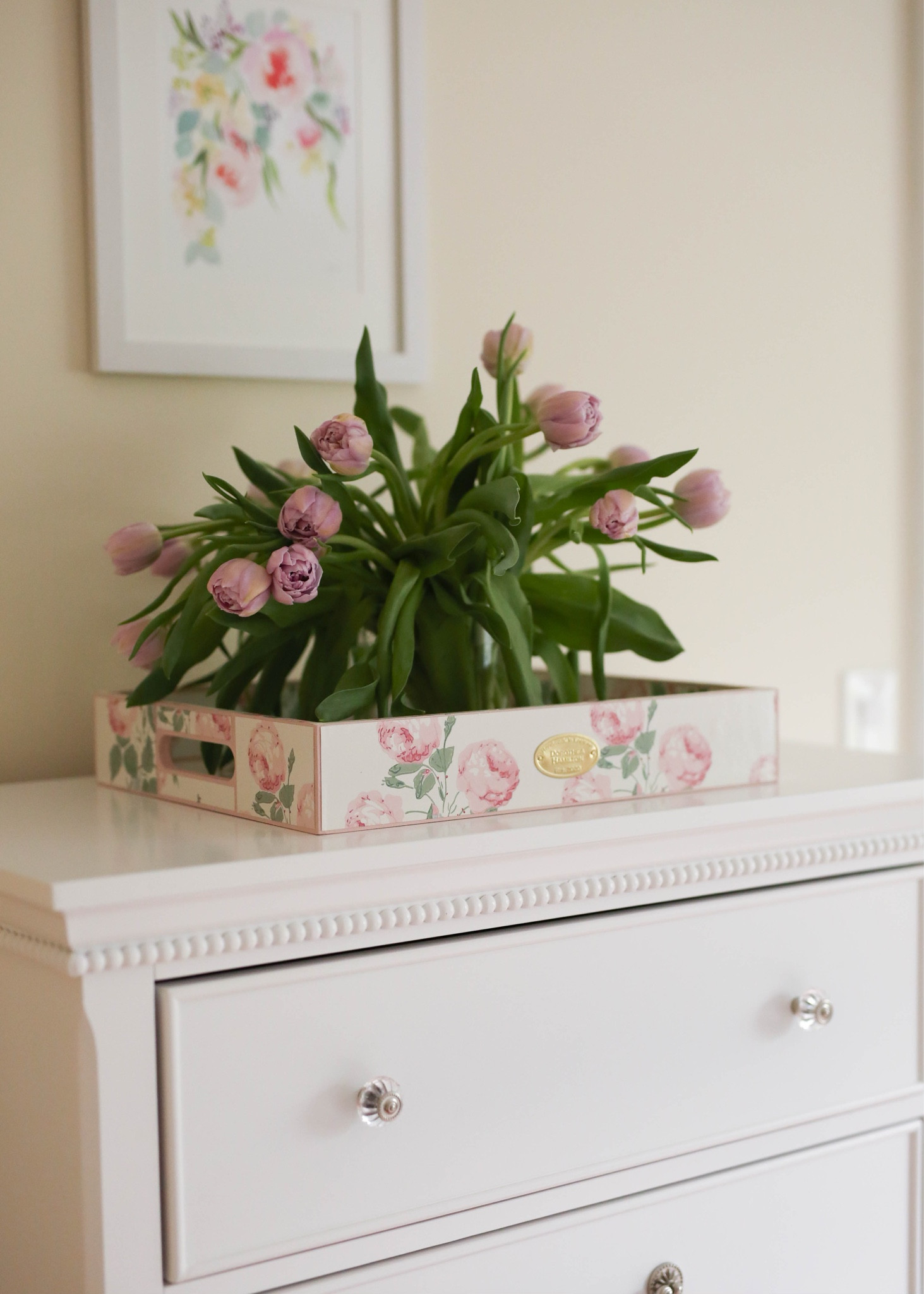 Colefax and Fowler Bowood is such a classic pattern. I have two different colors of these pink bowood trays. 

#LTKhome