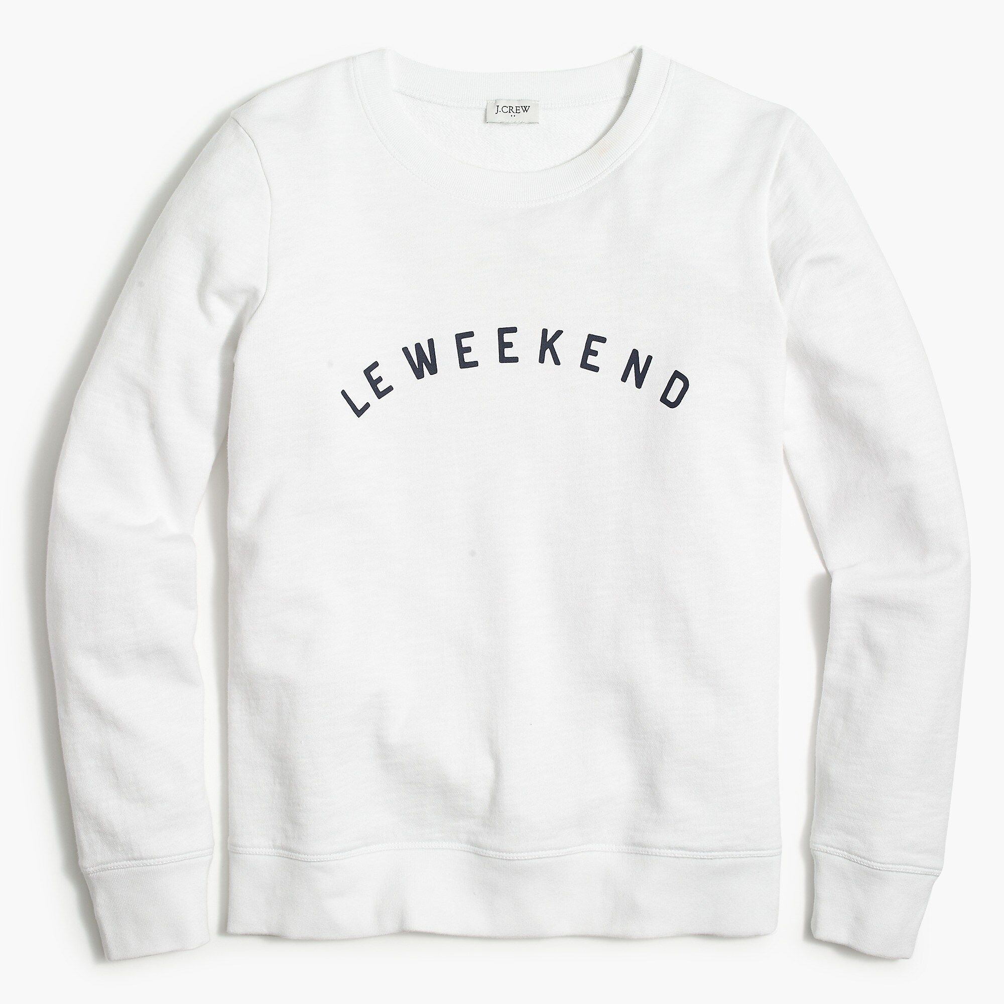 "Le weekend" graphic raglan sweatshirt | J.Crew Factory