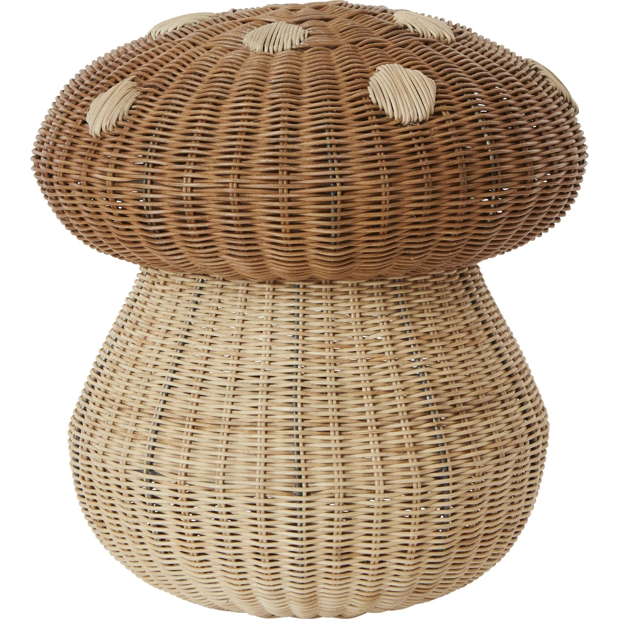 Rattan Mushroom Storage Basket, Natural | Maisonette