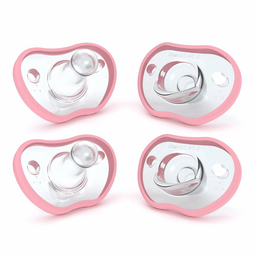 nanobebe 4pk Flexy Pacifier 0-3 Months - Pink | Target