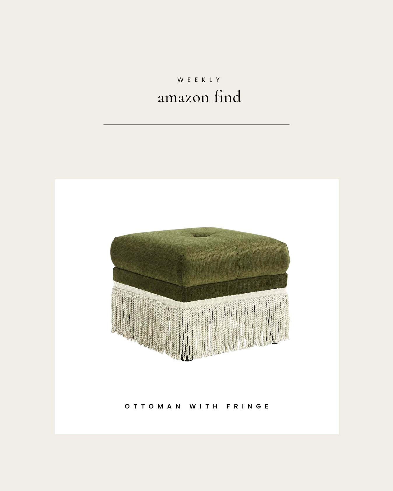 Weekly Amazon Find : Ottoman with Fringe 

 

#LTKHome