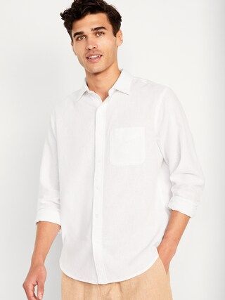 Classic Fit Everyday Linen-Blend Shirt | Old Navy (US)