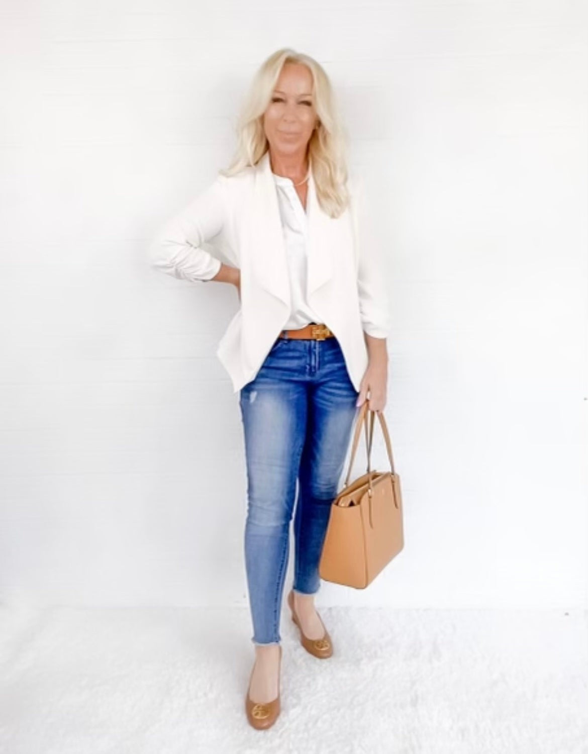 Ordinary Fun Blazer In Off White | Peppered with leopard