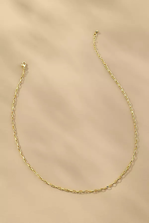 Tiny Link Paperclip Chain Necklace | Anthropologie (US)