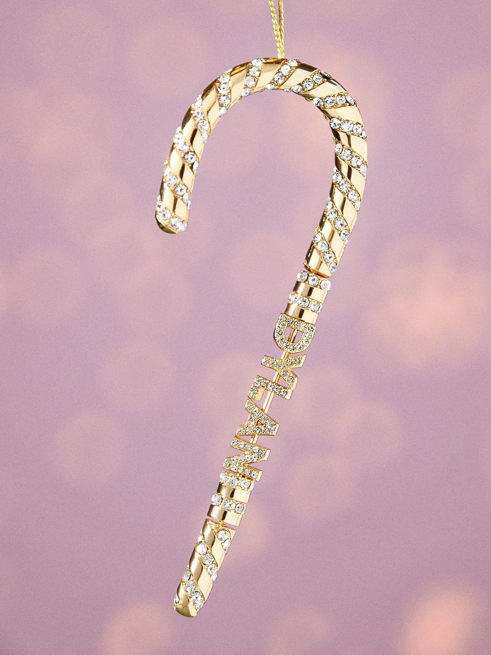 Sugar Coated Custom Ornament - Gold/Pavé | BaubleBar (US)