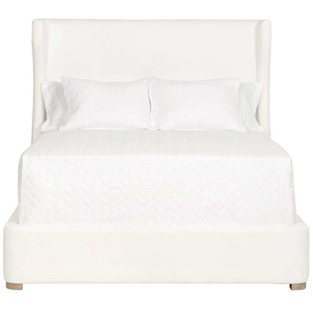 Anastasia Modern Classic White Performance Oak Wood Bed - California King | Kathy Kuo Home