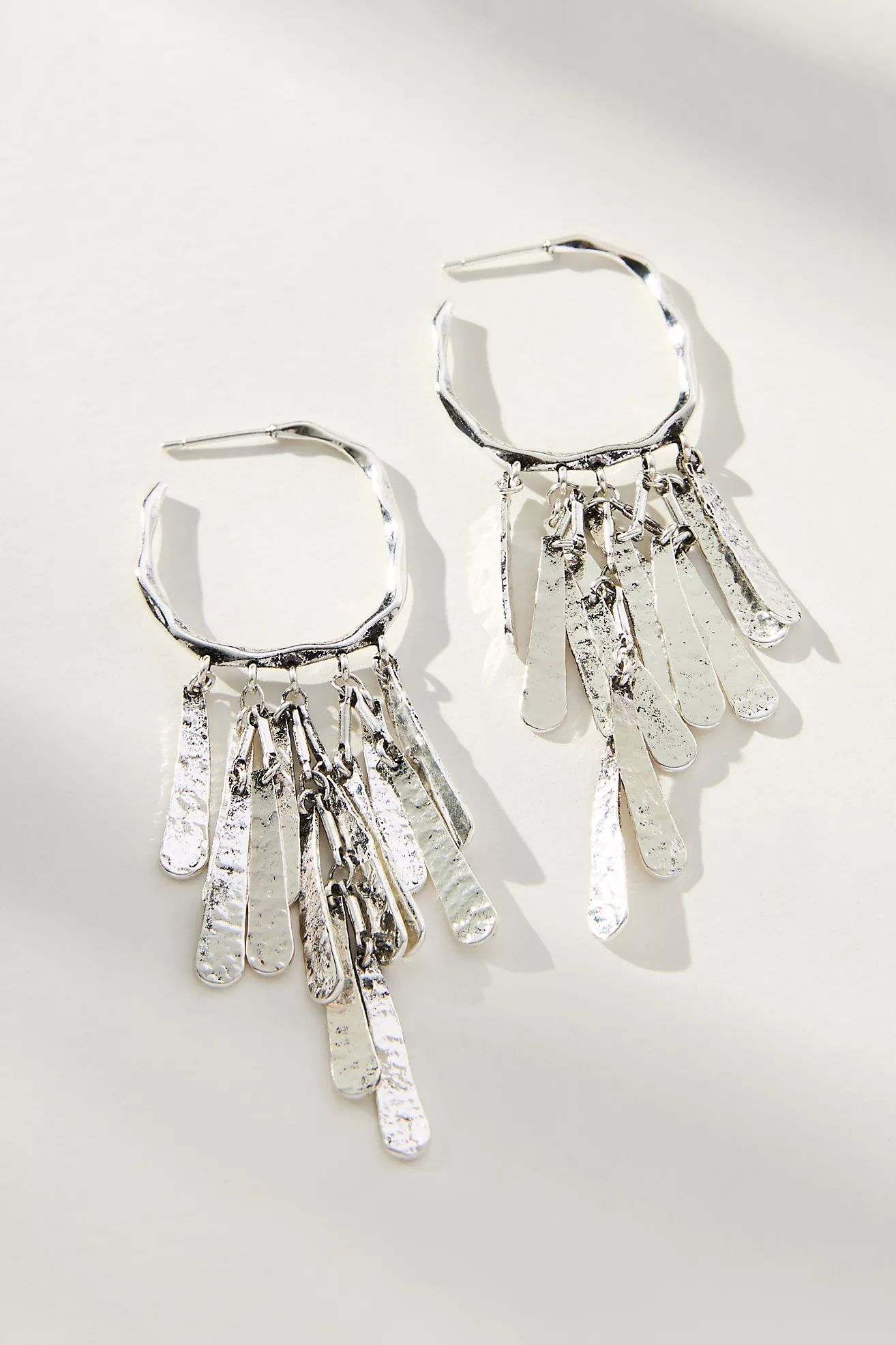 Fluid Fringe Hoop Earrings | Anthropologie (US)