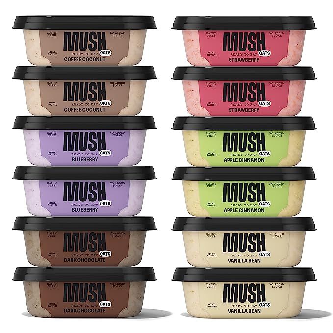 MUSH Overnight Oats Healthy Breakfast, Gluten-Free, Dairy Free, Protein Rich, No Sugar, 12 Pack O... | Amazon (US)