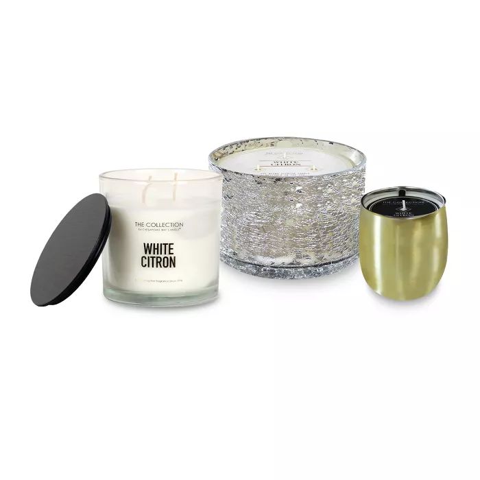 17.2oz Glass Jar 3-Wick Candle White Citron Mercury - The Collection By Chesapeake Bay Candle | Target