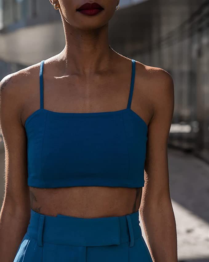 The Drop Women's Blue Sapphire Bralette Top with Smocked Back by @signedblake | Amazon (US)