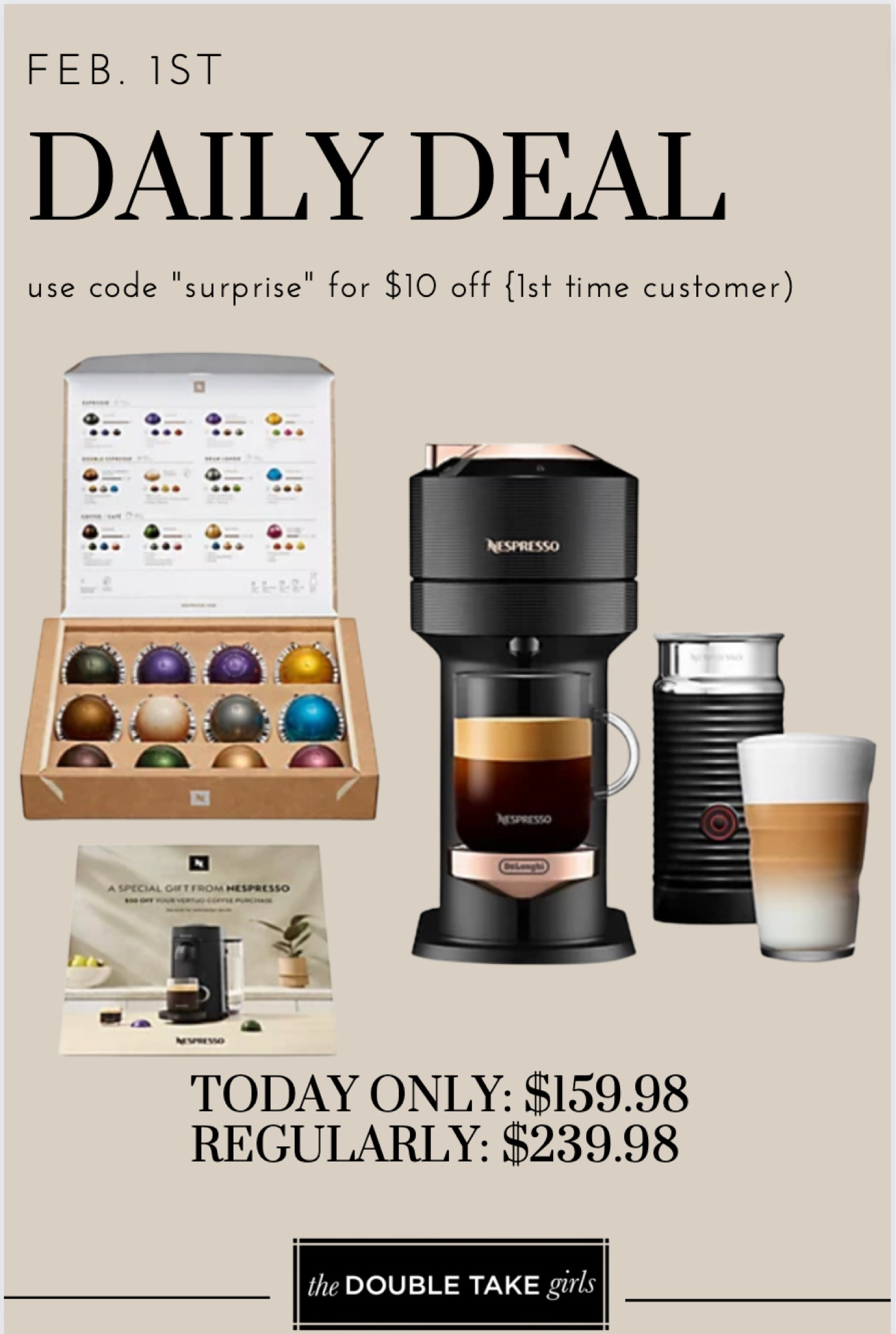 Amazing deal on Nespresso!! Now $159.98 plus $10 off for new customers with code “surprise”!

#LTKsalealert #LTKhome #LTKSale