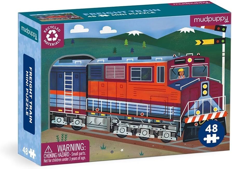 Mudpuppy Freight Train 48 Piece Mini Puzzle | Amazon (US)