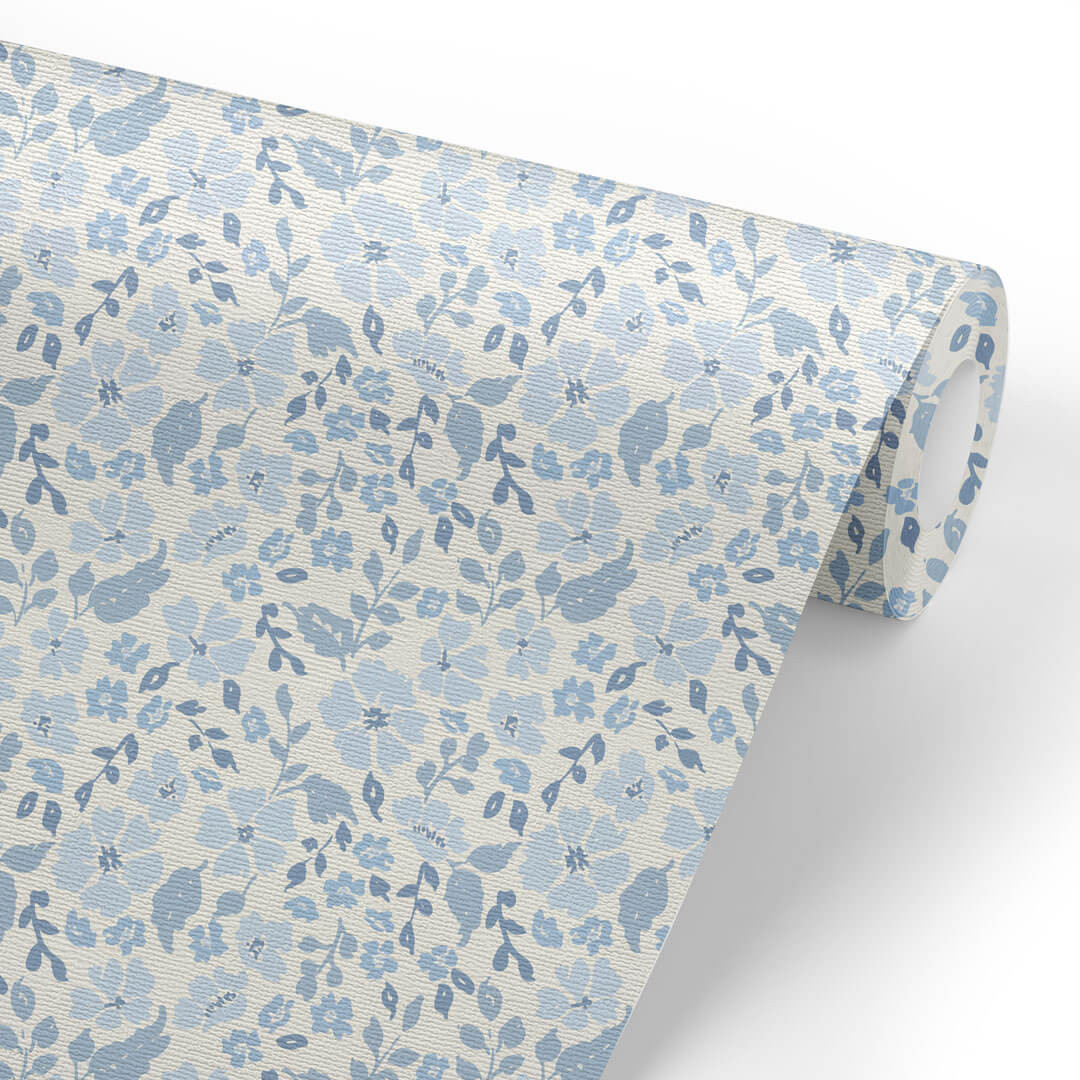 Botanical Blue Removable Wallpaper | Caden Lane