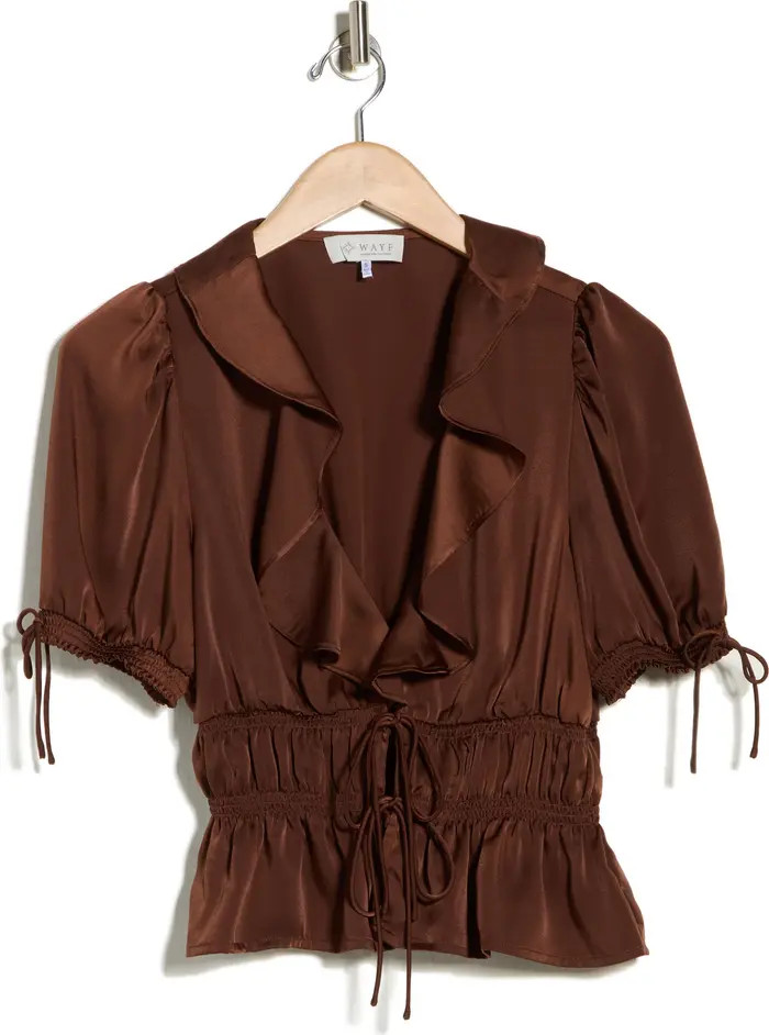 Ruffle Tie Front Top | Nordstrom Rack