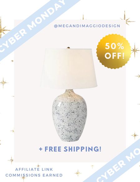 Outlet pricing alert on this large blue speckled coastal table lamp!! Such a great statement piece that now you can snag for 50% OFF & free shipping!! 🤩🙌🏻🏃🏼‍♀️

#LTKsalealert #LTKhome #LTKCyberWeek