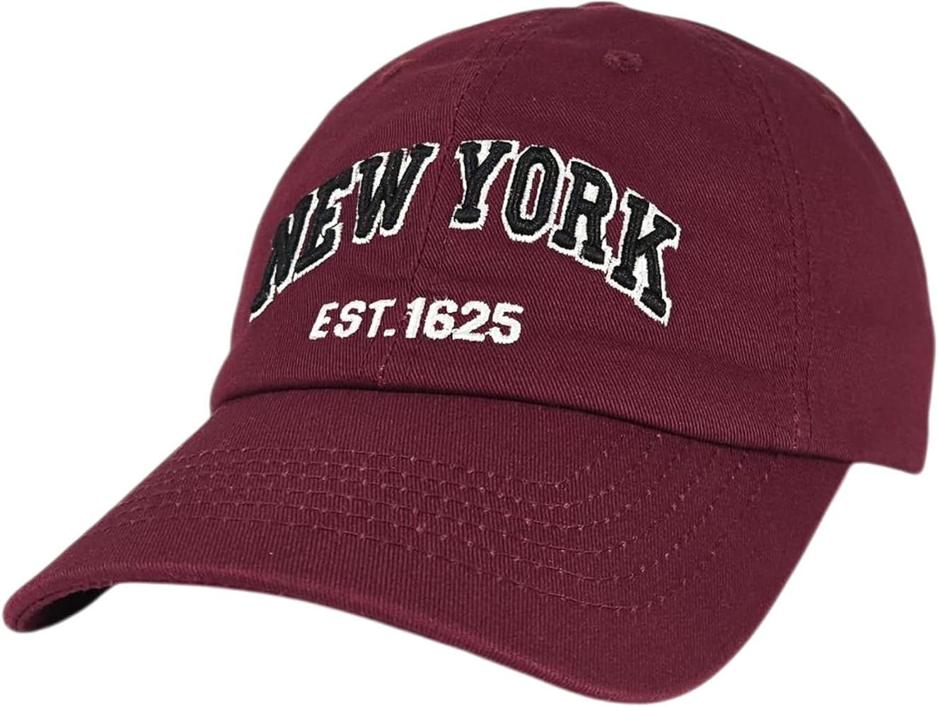 Elidan NY Dad Hat New York EST.1625 Cotton Cap, Adjust Buckle Strap, Unstructured Low-Profile NY ... | Amazon (US)