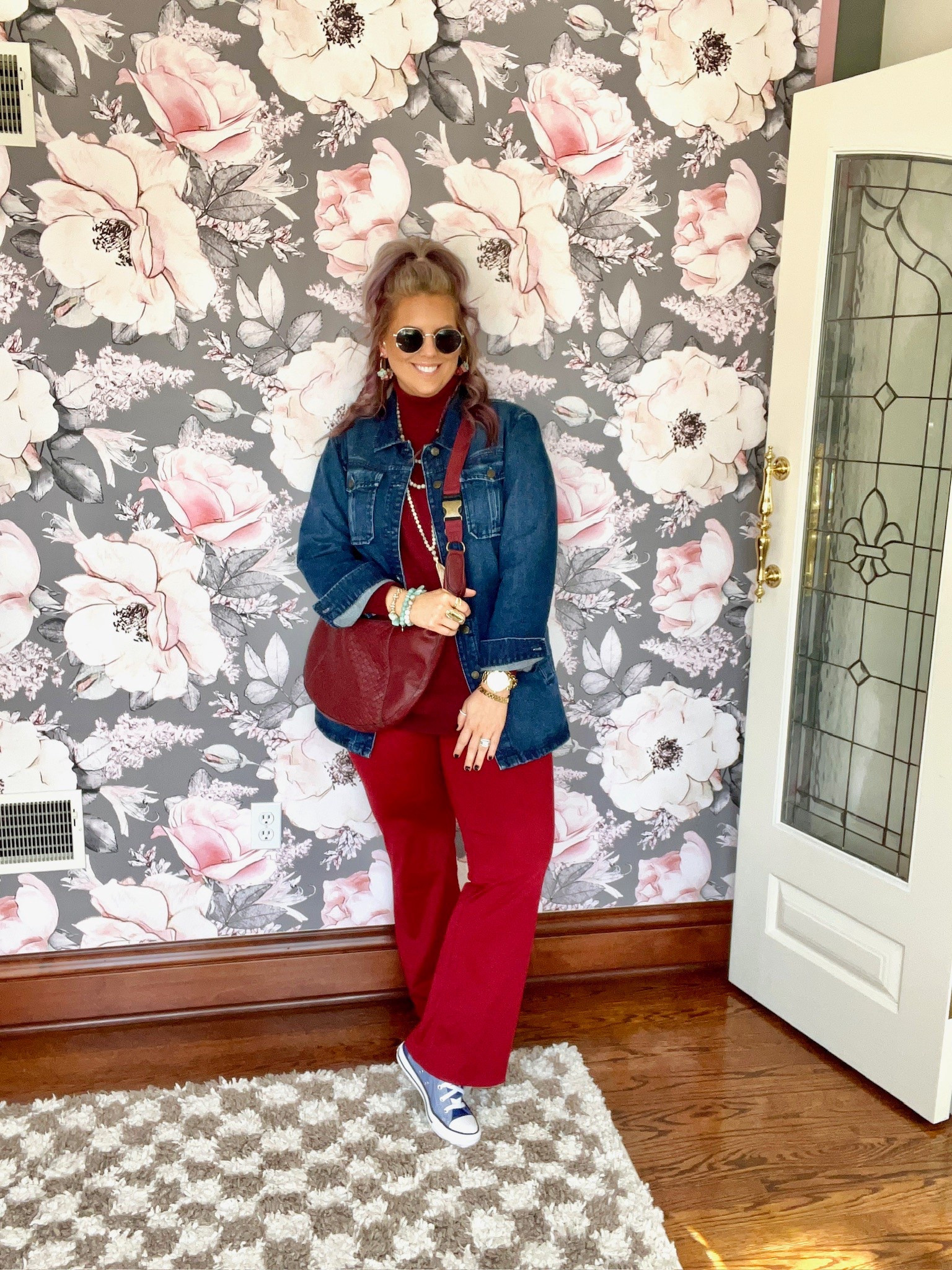 PRODUCT ✨INFO✨
⏺️Red Turtleneck Tunic ~ no longer available from @walmartfashion but linked similar options from @amazonfashion
⏺️Red Flare Leggings ~ no longer available from @walmartfashion but linked similar options from @amazonfashion
⏺️Red Hobo Bag ~ no longer available but linked similar options from @amazonfashion
⏺️Teal Beaded Necklace @amazonfashion
⏺️Teal Bracelets @kinsleyarmelle
⏺️Gold Watch Bracelet @amazonfashion
⏺️Blue Denim Shacket ~ no longer available but linked similar options from @amazonfashion
⏺️Denim High Top Converse ~ no longer available  from @converse but linked similar options from @converse
⏺️Gold Sunglasses ~ no longer available from @walmartfashion but linked similar options from @amazonfashion
⏺️Gold Statement Ring ~ no longer available but linked similar options from @amazonfashion
⏺️Flower Hoop Earrings ~ no longer available from @temu but linked similar options from @amazonfashion

    walmart fashion, walmart style, walmart outfit, walmart look, walmart fashion, found it at walmart, walmart fashion finds, walmart summer, walmart winter, walmart fall, walmart spring, walmart new arrivals, walmart outfit, walmart outfit inspo, walmart outfit inspiration, walmart curves, walmart curvy, curvy walmart, midsize walmart, walmart midsize, walmart ootd, walmart shopping, new at walmart 

 

#LTKMidsize #LTKFindsUnder50 #LTKStyleTip