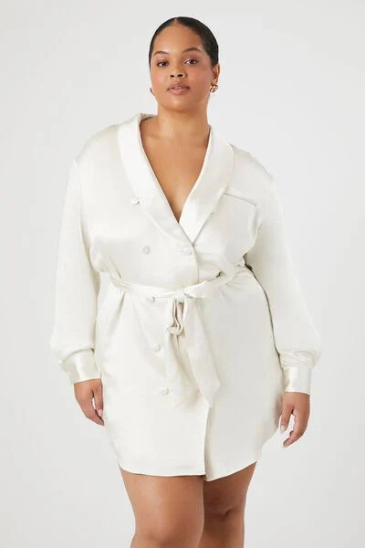 Plus Size Satin Blazer Dress | Forever 21 (US)