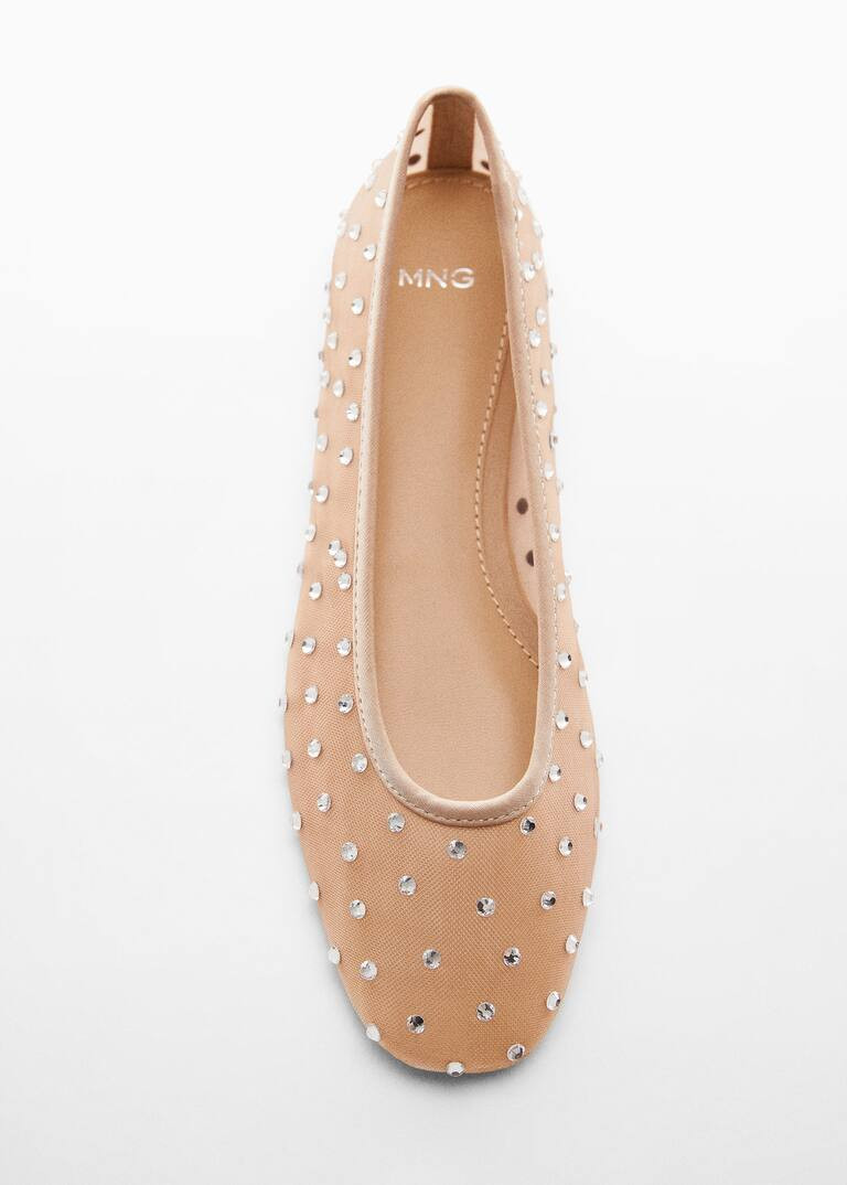 Rhinestone ballerinas -  Women | Mango USA | MANGO (US)