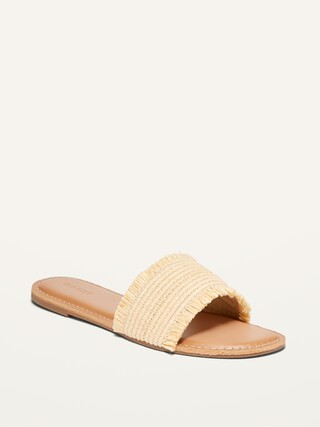 Raffia Slide Sandals for Women | Old Navy (US)
