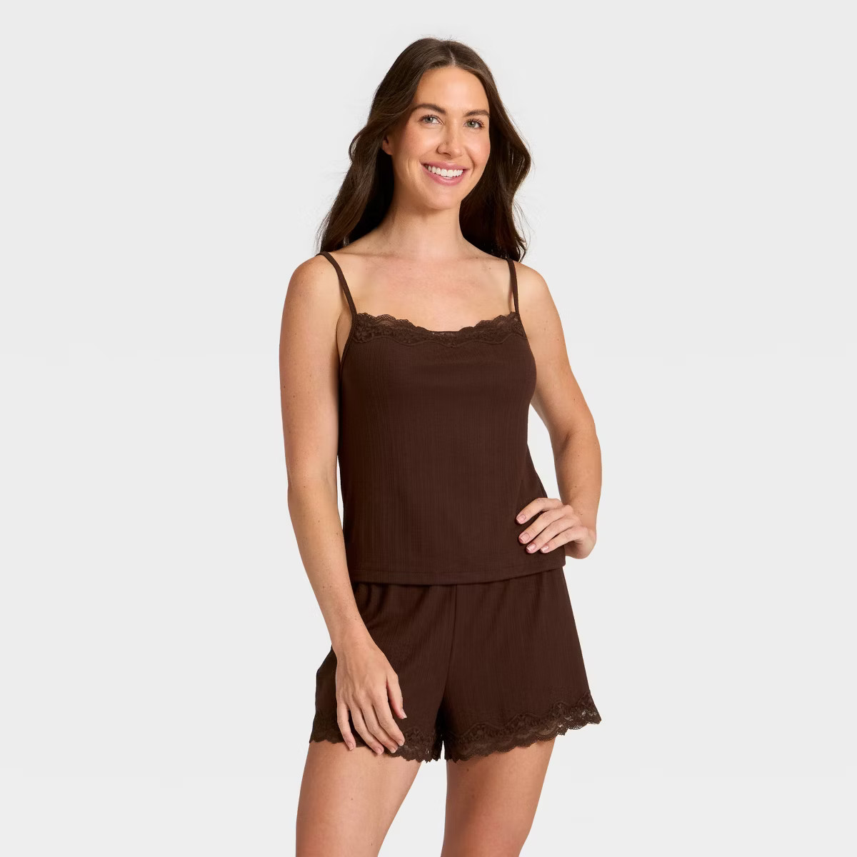 Women's Variegated Rib Tank and Shorts Pajama Set - Auden™ | Target