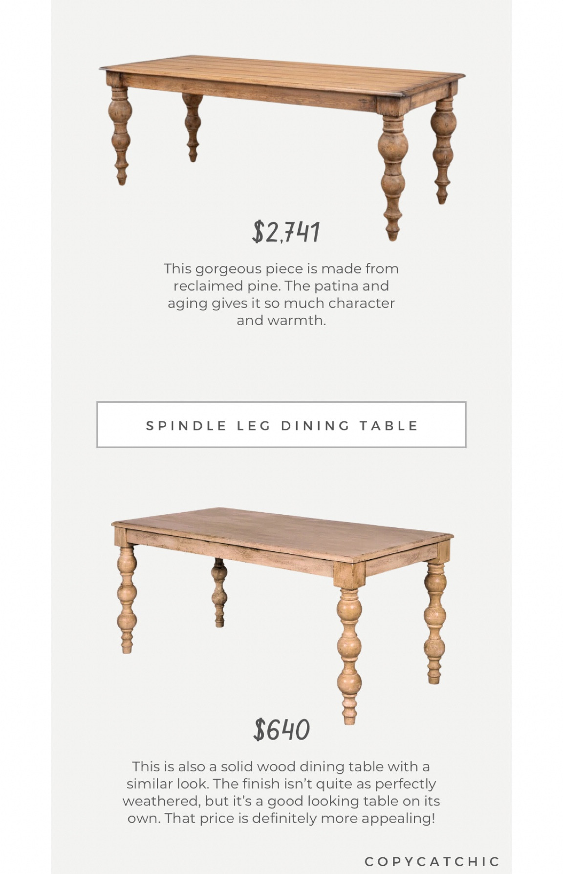 Spindle leg dining table look for less

#LTKHome