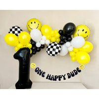 One Happy Dude Diy Balloon Garland Kit~One Cool Dude~One Birthday~Smiley Balloon~One Groovy Dude~First Birthday Party Decor | Etsy (US)