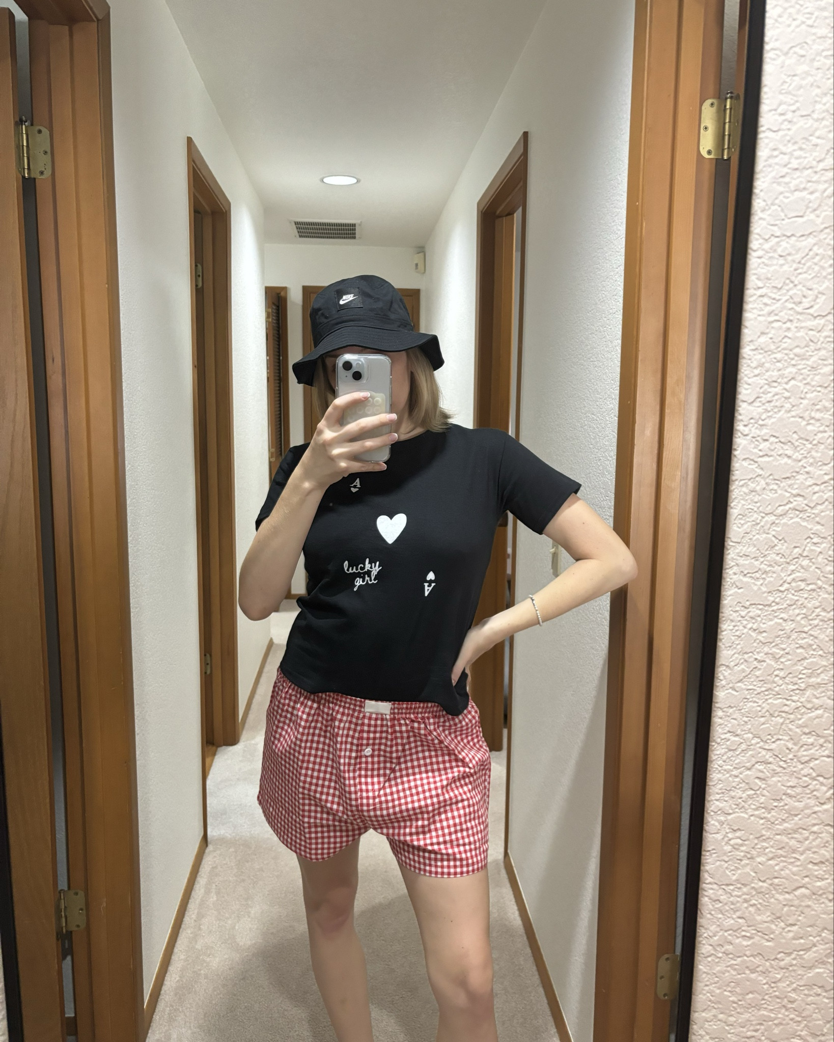 Matching with my daughter > 

Wearing custom Etsy shirt, Nike bucket hat and Amazon shorts. 

#LTKSeasonal #LTKStyleTip #LTKFindsUnder50