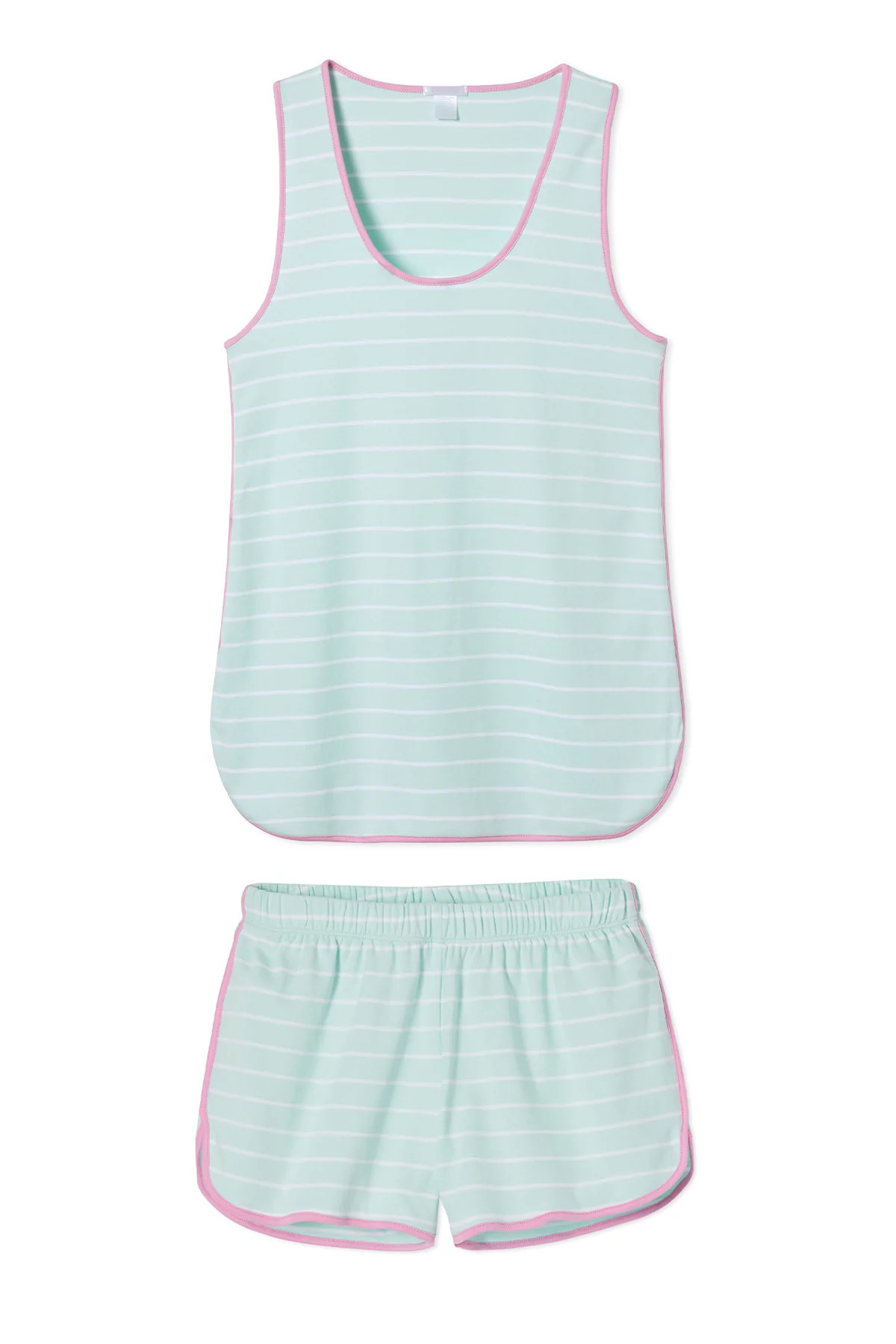 Pima Tank-Short Set in Liberty Stripe | Lake Pajamas
