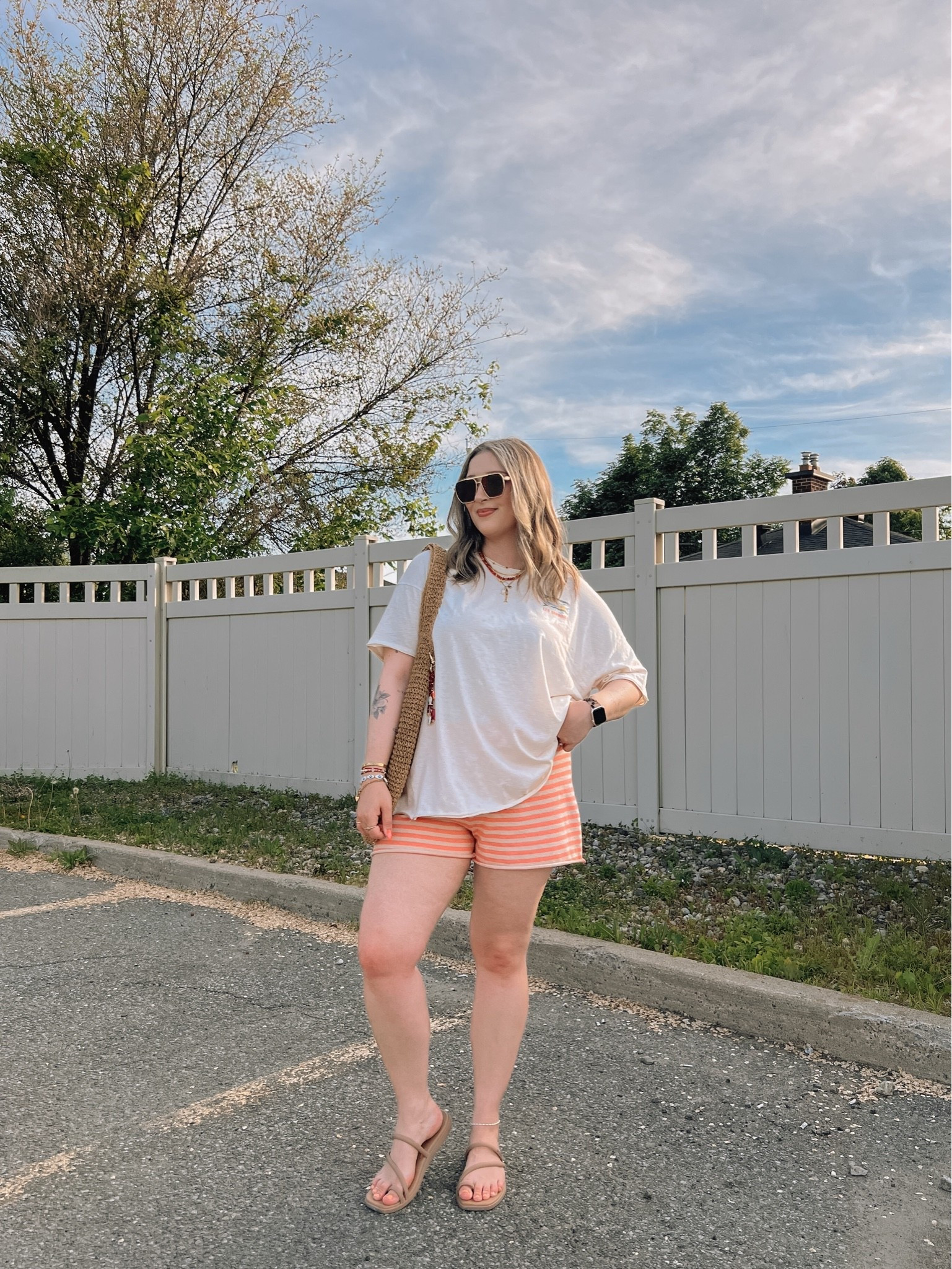 Comfy casual summer outfit! Wearing L in both the sardine graphic tee and striped shorts. Crocs sandals are super comfy, I’m a 9.5-10 and wear a 10. Canadian Crocs link under “similar products”

#LTKsummer #LTKmidsize #LTKsale