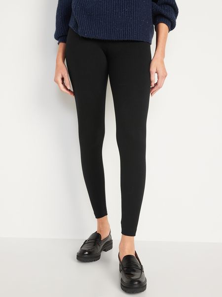 High Waisted Jersey Ankle Leggings For Women | Old Navy (US)