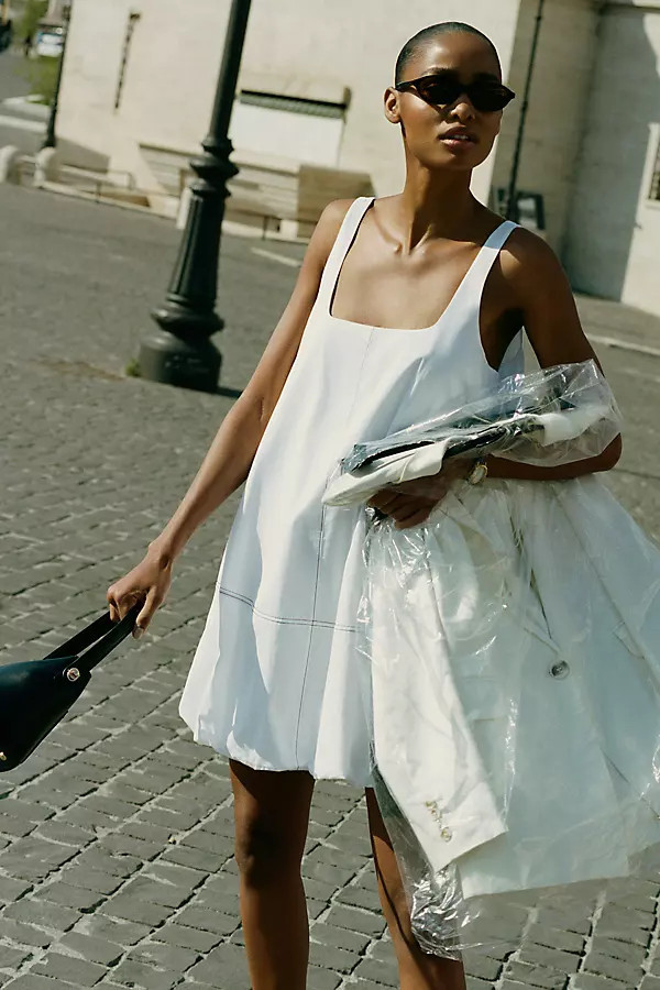 Poplin Bubble Mini Dress | Anthropologie (US)