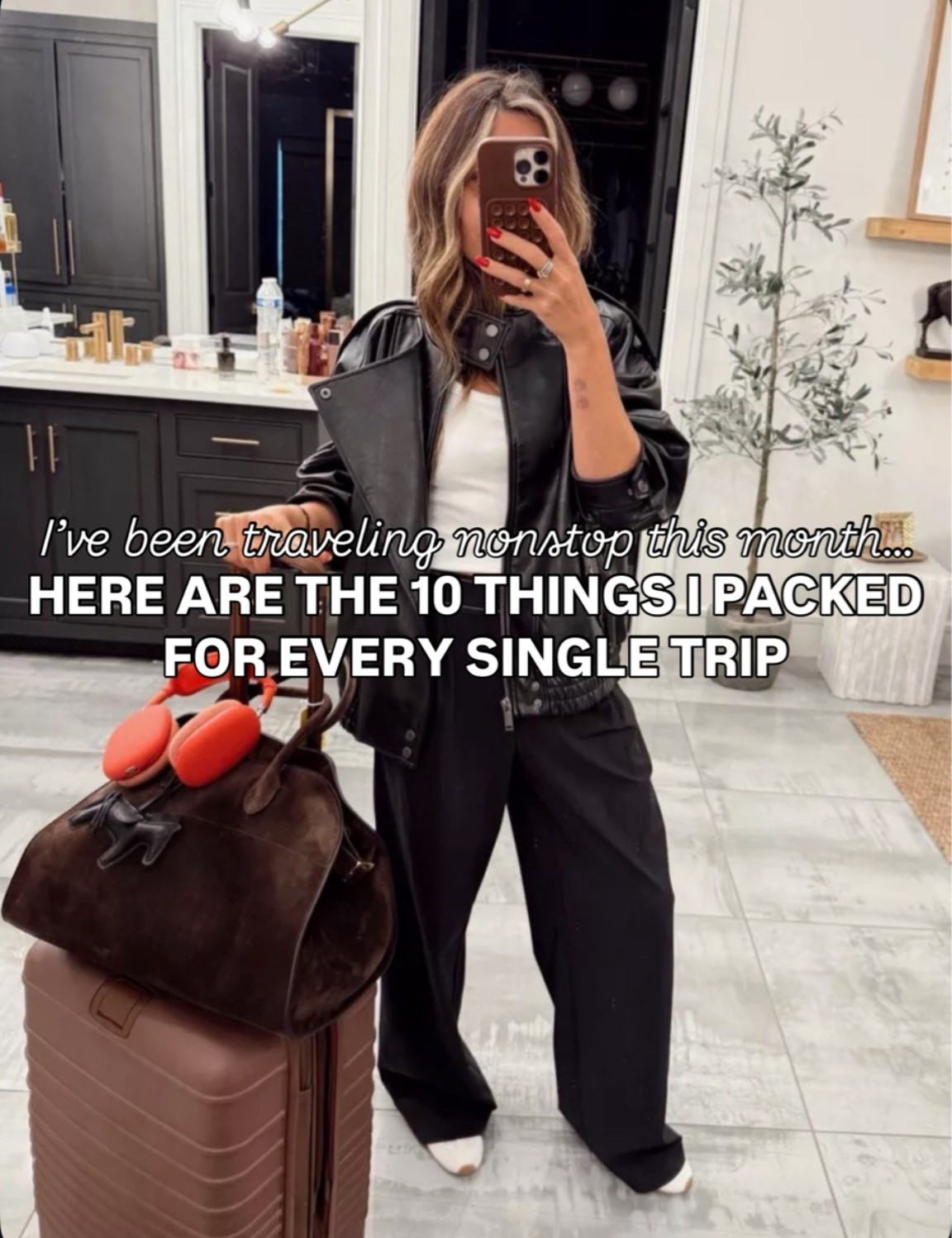 here are the 10 things I packed for every single trip! 

Travel must haves, travel essentials, mom must haves