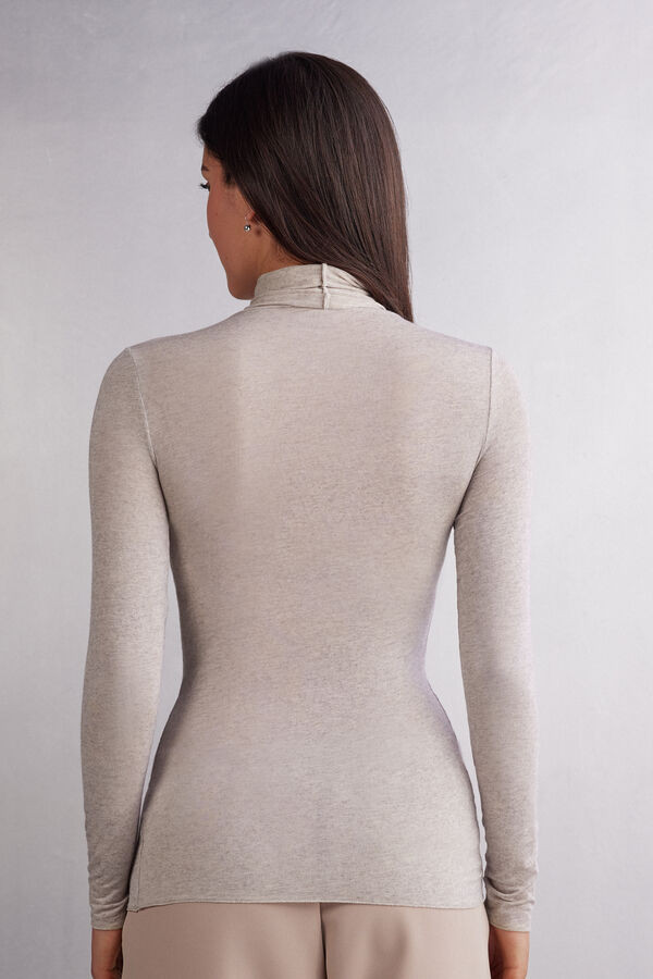 Modal Cashmere Ultralight High-Neck Top | Intimissimi (US)