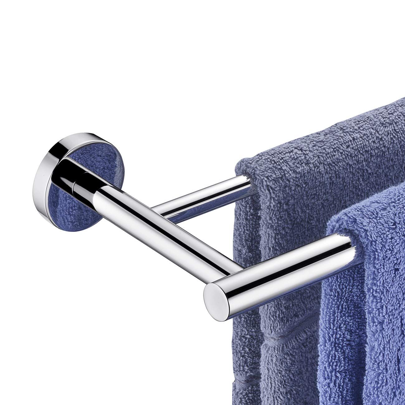 Hoooh Bathroom Double Towel Bar 30-Inch Stainless Steel Bath Towel Rack Holder Wall Mount Polished F | Amazon (US)