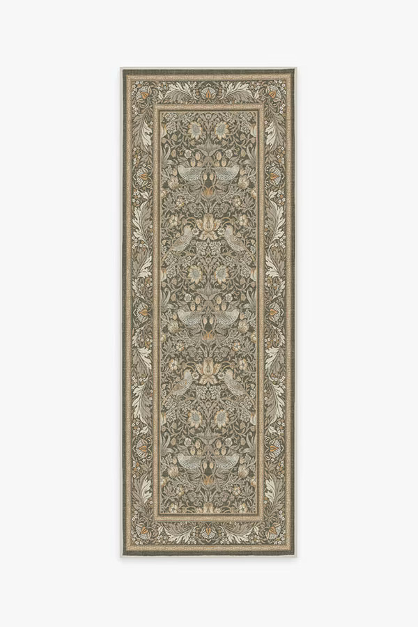 Morris & Co. Strawberry Thief Stone Gold Rug | Ruggable