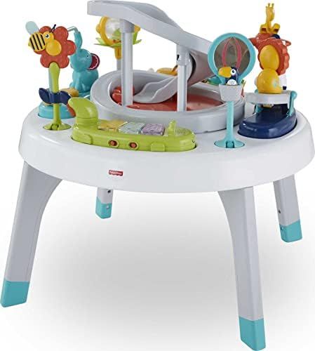 Fisher-Price 2-in-1 Baby Activity Center and Toddler Activity Table Racing Ramp with Lights and M... | Amazon (US)