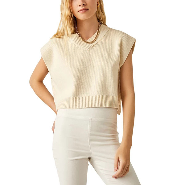 Women's Free People Sweater Vest Easy Street XSmall Cream | Scheels