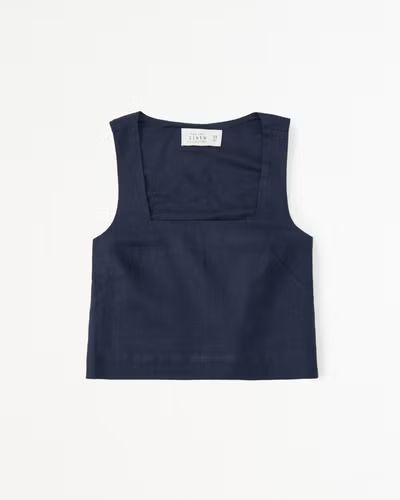 Premium Linen Squareneck Set Top | Abercrombie & Fitch (US)