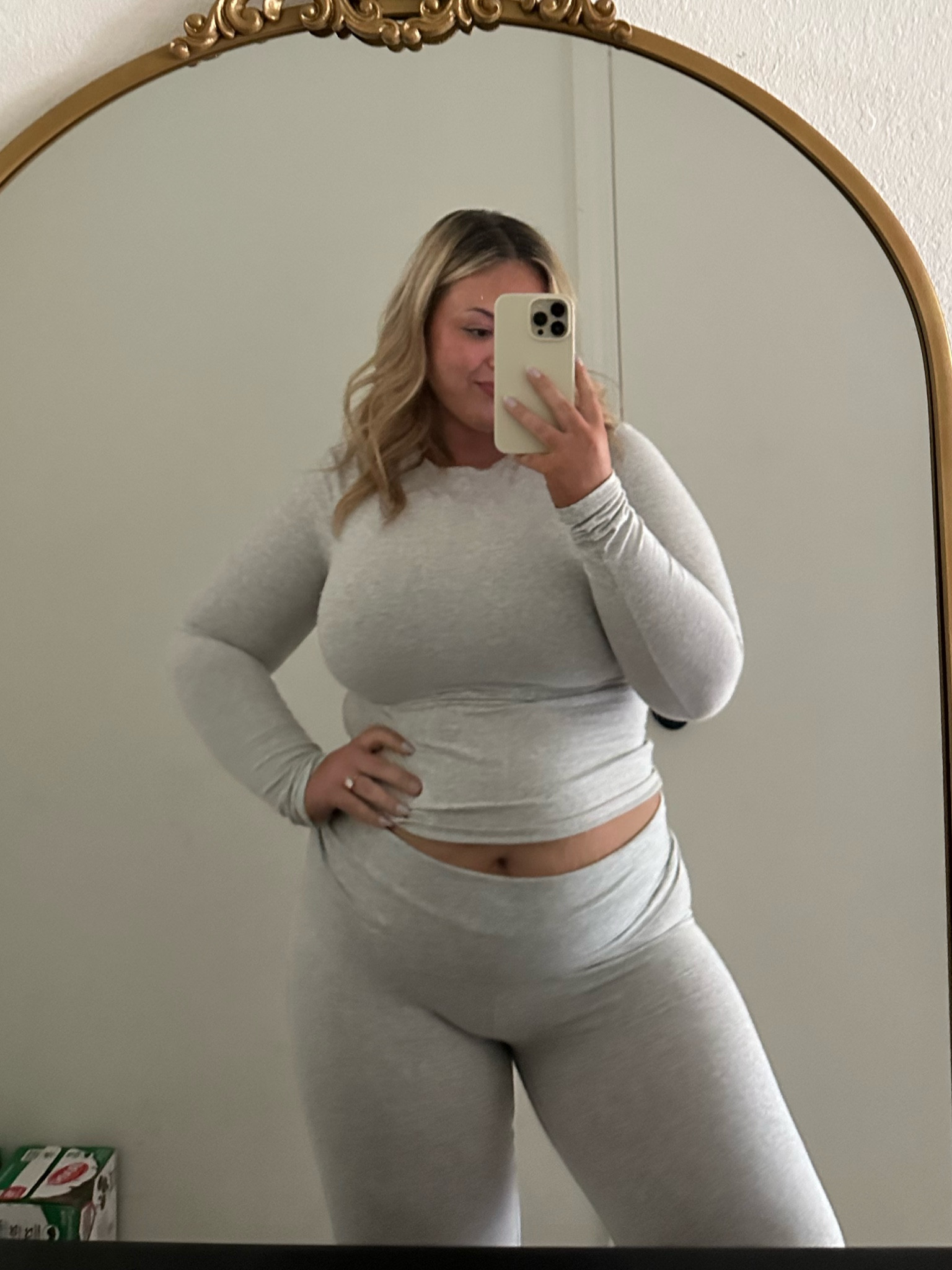 THIS SKIMS SET IS TO DIE FOR🥲✨🕊️🤍 wearing a L in top & XL in bottoms. I thought it would be unflattering but she’s literally a dream 

Matching set, fall outfit, casual outfit inspo, skims, skims soft lounge, loungewear, plus size outfit, curvy outfit 

#LTKSeasonal #LTKunder100 #LTKcurves